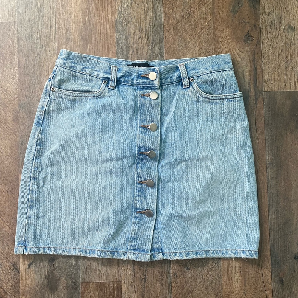 Vintage Button-down Denim Skirt